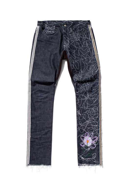 Oddinary Studios japanese selvedge denim jeans pant front